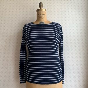 Vintage Lauren Ralph Lauren Sailor Stripe Ribbed Pullover Top sz XL PW14